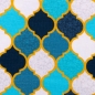 Preview: Jersey Moroccan Tiles by lycklig design marokkanische Fliesen petrol türkisblau