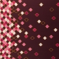 Preview: Viskose Jersey Bordüre In Love with Tiles by lycklig design bordeaux pink weiß