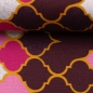 Preview: Viskose Jersey Bordüre In Love with Tiles by lycklig design bordeaux pink weiß