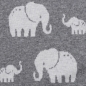 Preview: Jacquard Madita Elefanten dunkelgrau weiß meliert Farbnr. 285