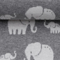 Preview: Jacquard Madita Elefanten dunkelgrau weiß meliert Farbnr. 285
