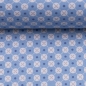 Preview: Baumwolle Webware Popeline Jasmin Kreise Punkte Kreuze hellblau blau weiß