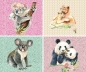 Preview: French Terry Sommersweat Panel Koala mint FHTN
