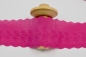 Preview: Broderie Spitze doppelte Blume pink 31465