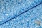 Preview: Jacquard Jersey Blumen by Lila-Lotta gemustert blau Reststück 0.85 m