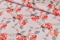 Preview: Jersey Blumen Rosen rosa weiße Punkte