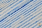 Preview: Sommersweat Floki Streifen Schneeflocken blau weiß