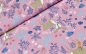 Preview: Canvas Dekostoff - Herbst - Blätter - rosa - blau - Rehe