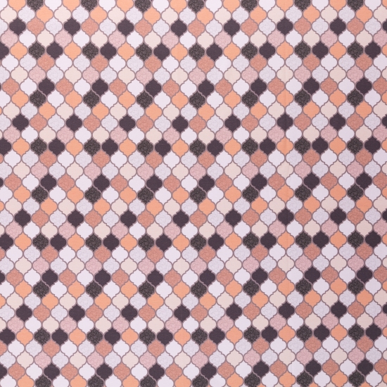 Jersey Moroccan Tiles by lycklig design marokkanische Fliesen apricot grau