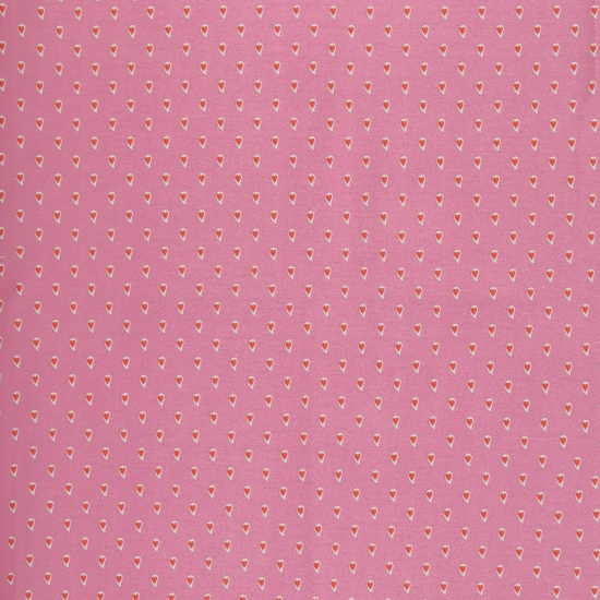 Baumwolle Webware Steinbeck Prinzessin Anneli Tropfen Herzen - rosa rot weiß