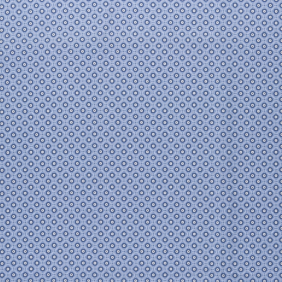 Baumwolle Webware Popeline Jasmin Kreise Quadrat hellblau rauchblau weiß Reststück 0.70 m