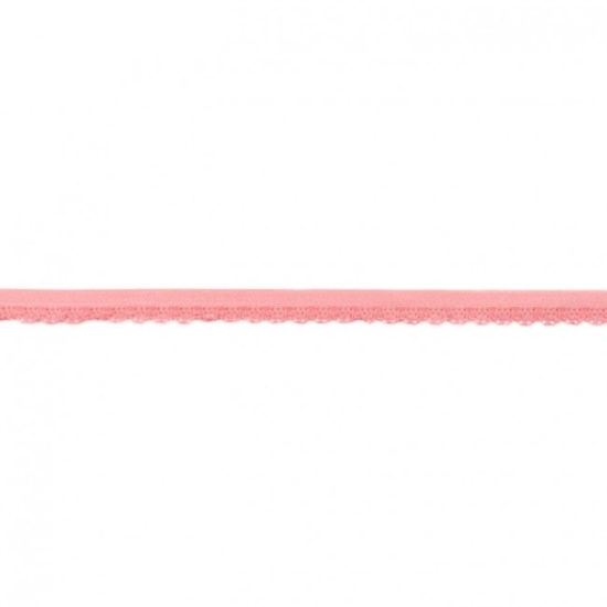 Elastische Spitze mit Bogenkante rosa 11 mm 43919