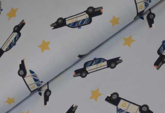 Jersey Polizei Autos gelbe Sterne auf hellblau