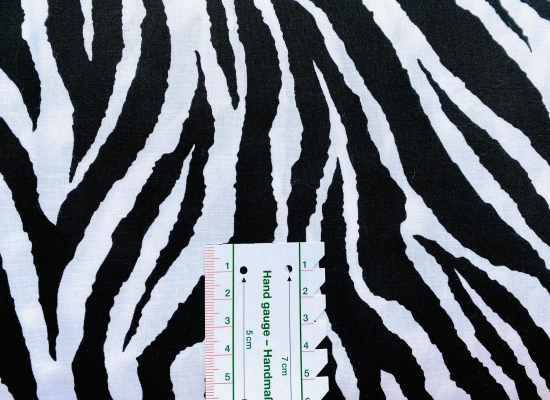 Baumwolle Webware Zebra schwarz weiß