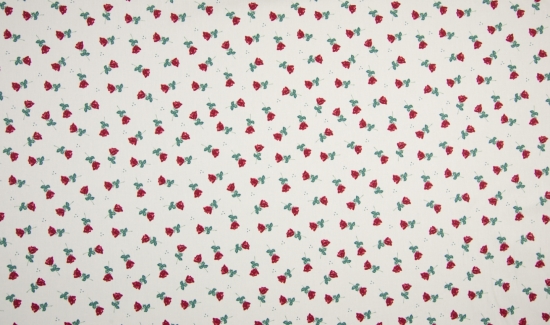 Baumwolle - Popeline - Webware - kleine Rosen weiß rot grün