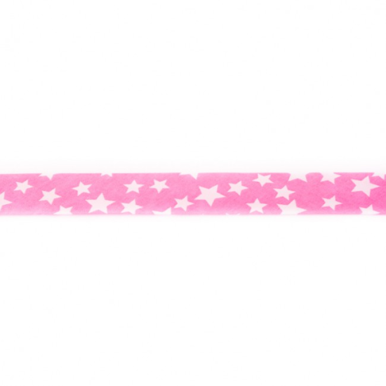 Einfassband 20 mm mit Sterne rosa weiß