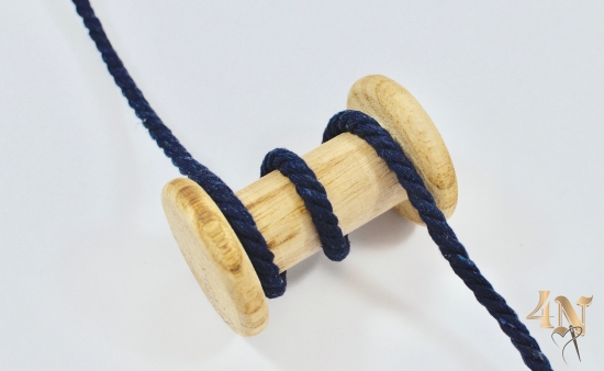 Kordel gedreht Baumwollkordel - 6 mm - dunkelblau