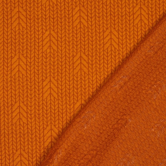 Bio-Jersey Jacquard HHL Up-Knit 3D-Optik orange