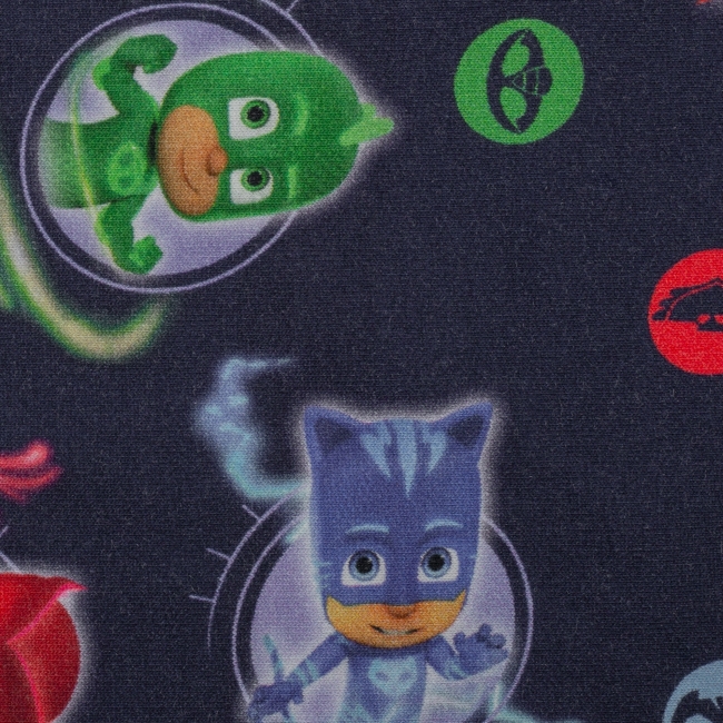 Disney Sweat - angerauter Sommersweat - PJ Masks - Owlette - Gekko - Catboy - dunkelblau