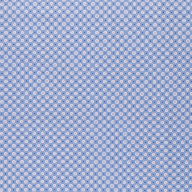 Baumwolle Webware Popeline Jasmin Kreise Punkte Kreuze hellblau blau weiß