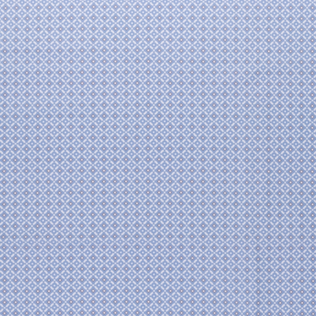 Baumwolle Webware Popeline Jasmin Kreise Punkte Quadrat hellblau grau weiß Reststück 0.85 m