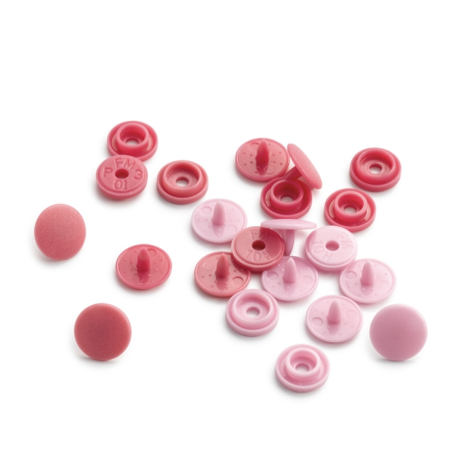 Prym Love NF Color Snaps Mini Mischpackung rosa 9mm 393500