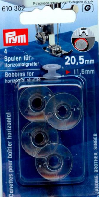 Prym Nähmaschinen Spulen Horizontalgreifer 20,5 mm 610362