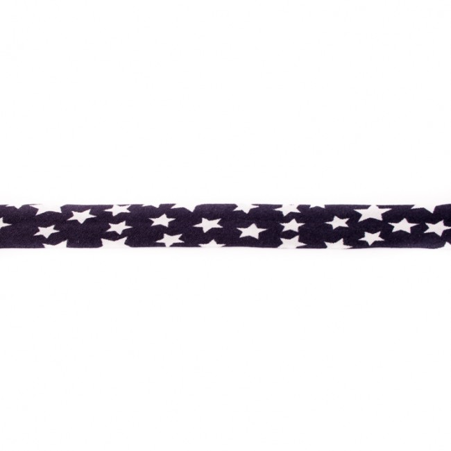 Einfassband 20 mm mit Sterne schwarz weiß