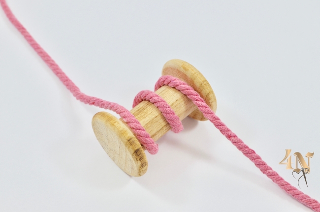 Kordel gedreht Baumwollkordel - 6 mm - rosa