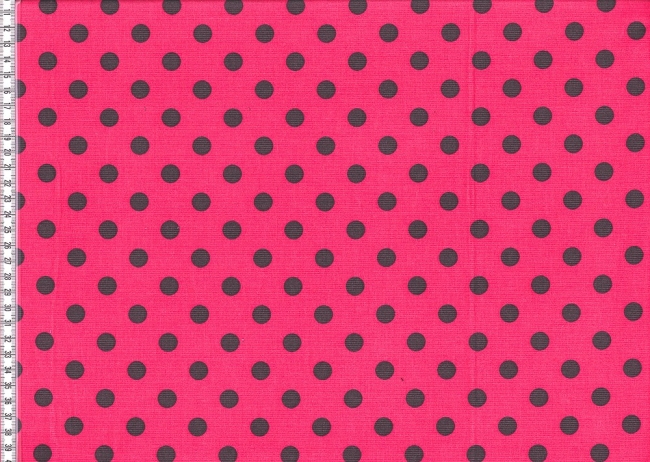 Feincord pink Punkte dunkelgrau
