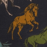 Jersey Klaas Pferde auf dunkelblau Farbnr. 599
