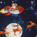 Sweat angeraut Toronto Merry Christmas Santa Claus dunkelblau Farbnr. 597