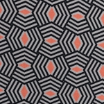 Canvas Rinteln grafisches Muster eckig auf grau Farbr. 183