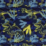 Softshell Fiete Dinosaurier auf dunkelblau Farbnr. 598