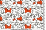 Jersey Disney Lizenz Minnie Maus Mouse rote Schleife auf weiß