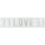Wäschegummi Love weiß 40 mm breit