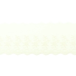 Broderie Baumwoll Spitzen Borte doppelte Blume creme off weiß 90 mm breit 31470