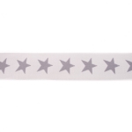 Wäschegummi zweifarbig Stern beidseitig verwendbar hell grau dunkel grau 40 mm