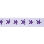 Wäschegummi mit Stern zweifarbig violett lila beidseitig verwendbar 40mm