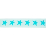 Wäschegummi mit Stern zweifarbig mint dunkelmint beidseitig verwendbar 40 mm