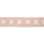 Wäschegummi mit Stern zweifarbig sand off weiß beidseitig verwendbar 40 mm