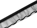 Elastische Rüschenspitze Nylon Organza 18 mm schwarz 7001
