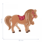 Applikation Pony beige/rosa