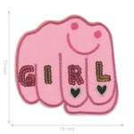 Applikation Hand Girl rosa