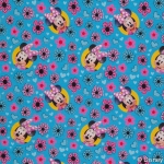 Jersey Minnie Mouse - Blumen - blau - pink