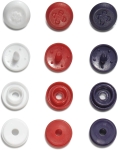 Prym Love Druckknopf Color Snaps Mini Annähoptik 9 mm weiß rot marine 393603
