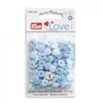 Prym Love NF Color Snaps Mini Mischpackung hellblau 9mm 393501