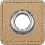 Ösenpatches - Ösen Quadrat 10 mm beige 1 Stück