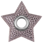 Ösenpatch Ösen Stern grau metallic 1 Stück
