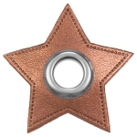 Ösenpatch Ösen Stern Kupfer metallic 1 Stück